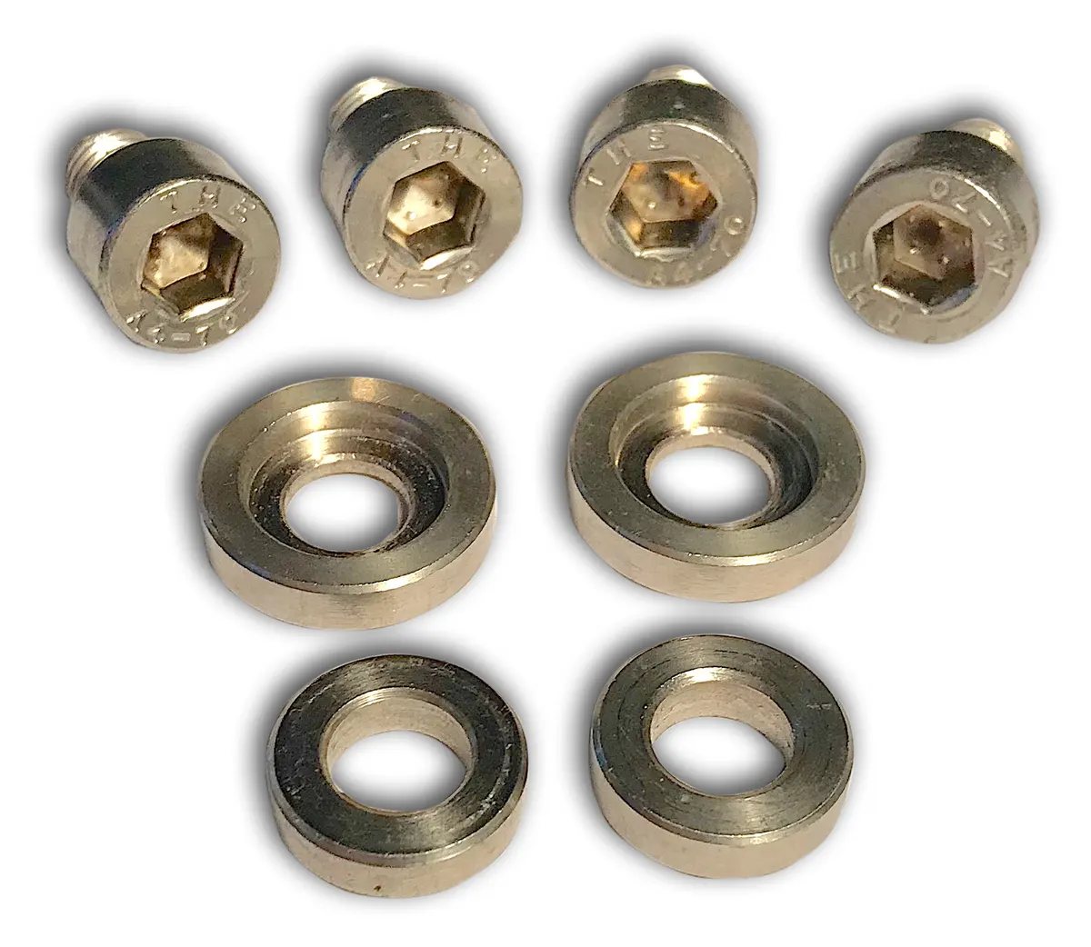 Replacement hardware bolts and washers for trim system
